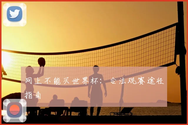 网上不能买世界杯:合法观赛途径指南